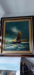 Olieverf Schilderij: Zeilboot op Zee, Antiek en Kunst, Ophalen