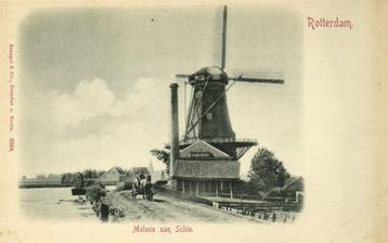 Rotterdam. - Molens aan Schie. - paard en wagen - ongelopen beschikbaar voor biedingen