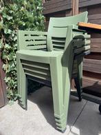 tuinstoel groen en zwart stapelstoel 61,5x58,5x79cm, Ophalen, Zo goed als nieuw, Kunststof