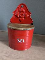 zoutpot rood email, Antiek en Kunst, Antiek | Keramiek en Aardewerk, Ophalen of Verzenden