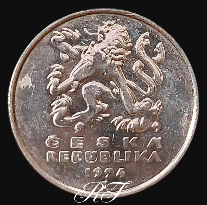 Te koop Czechische 5 koruna munt uit 1994., Postzegels en Munten, Munten | Europa | Niet-Euromunten, Losse munt, Overige landen