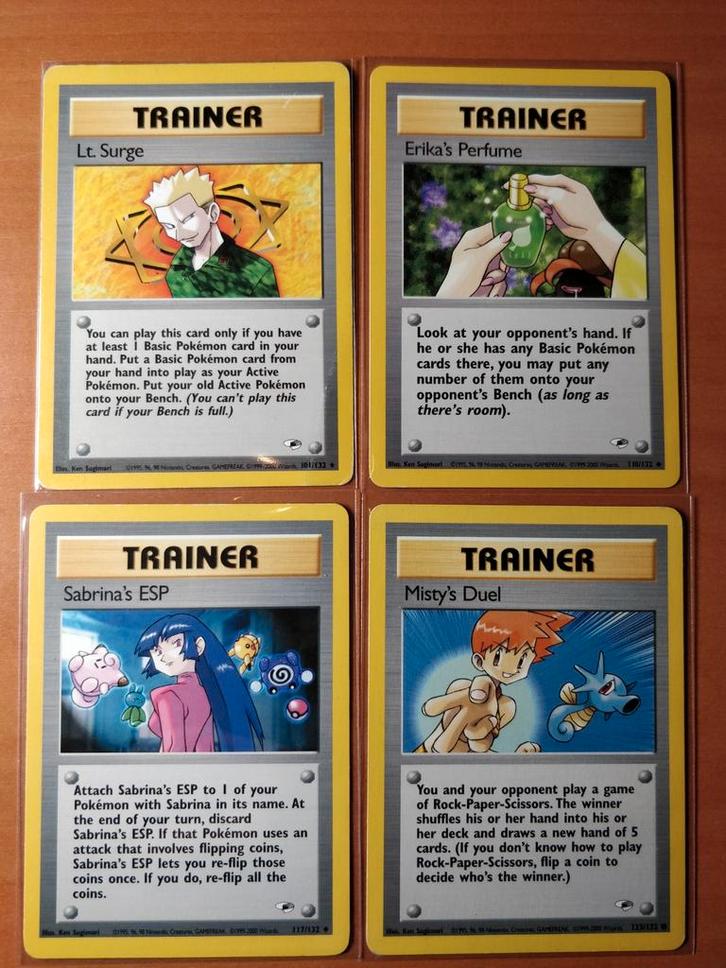 Oude WOTC pokemon kaarten van Gym Heroes uit 1999-2000, Hobby en Vrije tijd, Verzamelkaartspellen | Magic the Gathering, Gebruikt