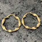 14k gouden wokkels oorbellen nieuw, Ophalen of Verzenden, Nieuw, Goud