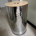 Metalen wasmand met houten deksel, Ophalen, Gebruikt, Overige kleuren, Overige typen