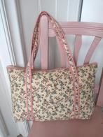 Vintage! Prachtige tas stof roze gebloemd Frankrijk, Sieraden, Tassen en Uiterlijk, Tassen | Damestassen, Handtas, Ophalen of Verzenden
