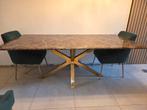 Richmond Salontafel / Eettafel Marmer Goud, 100 tot 150 cm, Richmond, Ophalen of Verzenden, Zo goed als nieuw