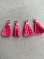 Roze Kwastjes 3cm (4 stuks), Hobby en Vrije tijd, Kralen en Sieraden maken, Nieuw, Bedel, Verzenden