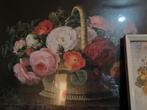 3 afbeeldingen van bloemen in lijst, Antiek en Kunst, Ophalen of Verzenden