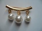 VINTAGE BROCHE MET PARELS, Verzenden, Overige materialen, Broche