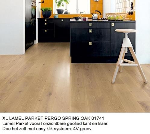 XL Lamel Parket Klik Spring Oak Natuur vooraf geolied, Huis en Inrichting, Stoffering | Vloerbedekking, Nieuw, Parket, Bruin, 75 m² of meer