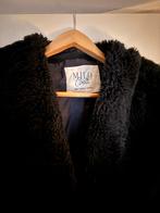 Milo wollen swing coat met fake fur kraag, Ophalen of Verzenden, Zo goed als nieuw, Maat 42/44 (L), Zwart