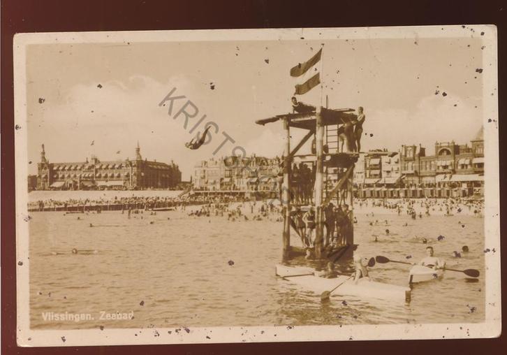 Vlissingen - Zeebad [KRST009-1798, Verzamelen, Ansichtkaarten | Nederland, Gelopen, Zeeland, 1920 tot 1940, Verzenden