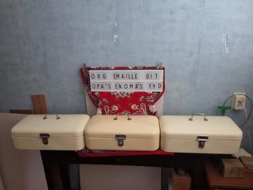3 verschillend getinte orgn.👌 EMAILLE TROMMEL (S) beschikbaar voor biedingen