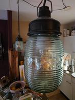 Vintage Industriële Hanglampen (Set van 2), Gebruikt, Vintage, Industrieel, Ophalen of Verzenden, Glas