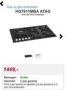 Atag gas op glas kookplaat HG7611, Witgoed en Apparatuur, Kookplaten, Ophalen, Zo goed als nieuw, Inbouw, Gas