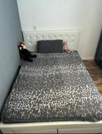 2 persoons bed, Huis en Inrichting, Ophalen, Overige materialen, Wit, Tweepersoons