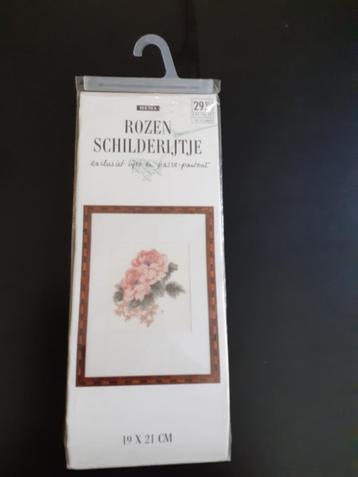 Borduurpakketje roze roosjes *eureka* beschikbaar voor biedingen