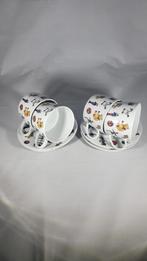 Vintage Kronester Bavaria koffiekopjesset – 6-delig – 'For E, Antiek en Kunst, Ophalen of Verzenden