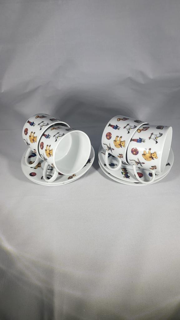 Vintage Kronester Bavaria koffiekopjesset – 6-delig – 'For E, Antiek en Kunst, Antiek | Glas en Kristal, Ophalen of Verzenden