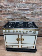 Luxe La Cornue 5pits Fornuis met 2 ovens creme/messing 110cm, Fornello Esperta, Ophalen of Verzenden, Zo goed als nieuw, Energieklasse A of zuiniger