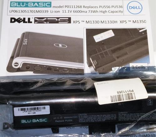 Dell Blu-Basic PU556 PU563 Li-ion 11.1V 10.8V 6600mA 73Wh, Computers en Software, Accu's en Batterijen, Nieuw, Ophalen of Verzenden