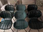 6 blauwe OMG Eetkamerstoelen (Merk Zuiver), Huis en Inrichting, Ophalen, Zo goed als nieuw, Blauw, Vijf, Zes of meer stoelen