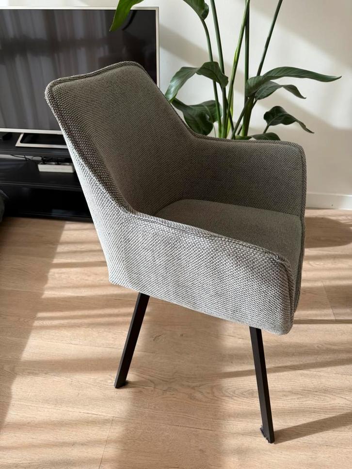 Eettafel stoelen zitmaxx, Huis en Inrichting, Stoelen, Zo goed als nieuw, Vier, Grijs, Ophalen