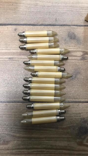 16x vintage kaarsjes / lampjes kerst beschikbaar voor biedingen