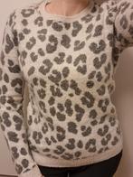 Cotton Club sweater trui grijs creme panter leopard XS 34, Grijs, Maat 34 (XS) of kleiner, Cotton Club, Ophalen of Verzenden