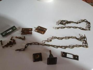 Antiek koperen beslag voor antieke theekastjes 1850 - 1900 beschikbaar voor biedingen