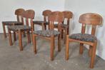 Brutalist pinewood eetkamerstoelen, Ophalen, Gebruikt, Onbekend, Vier