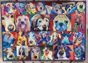 500 XL puzzel Ravensburger - Kleurrijke honden - compleet beschikbaar voor biedingen