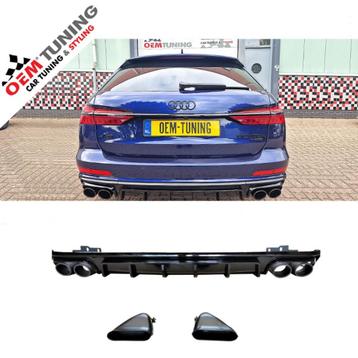 AUDI S6 A6 C8 Diffuser | zwart | 2018 - 2025 | sline |  beschikbaar voor biedingen