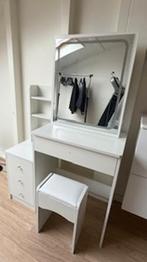 Kaptafel met spiegel, verlichting en stoel (wit), Ophalen, Nieuw