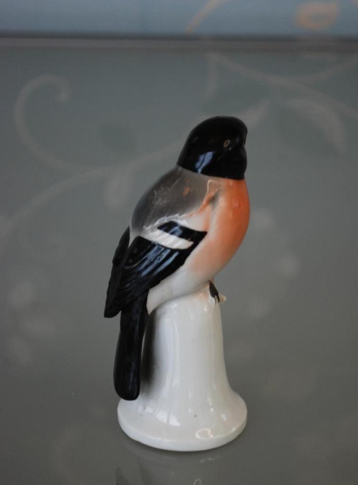 Vogel Goudvink Porselein Vintage onbeschadigd beeld DDR 60's, Antiek en Kunst, Curiosa en Brocante, Ophalen of Verzenden