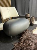 Leolux Pallone Fauteuil - Zwart/Wit Leer, Huis en Inrichting, Fauteuils, Ophalen, Zo goed als nieuw, Leer, 75 tot 100 cm