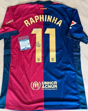 Raphinha Barca signed jersey Beckett beschikbaar voor biedingen