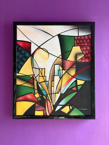 Abstract Schilderij Gesigneerd beschikbaar voor biedingen