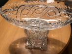 Kristallen schaal op voet met pegels, Antiek en Kunst, Antiek | Glas en Kristal, Ophalen of Verzenden