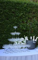 40 Champagne coupes/glazen voor champagnetoren (te huur), Ophalen, Zo goed als nieuw