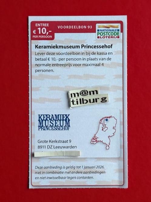 Voordeelbon 93 Keramiekmuseum Princessehof entree €10,- p.p., Tickets en Kaartjes, Musea, Drie personen of meer, Kortingskaart