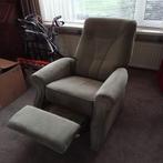 Groengrijze Relaxfauteuil - Verstelbaar, Ophalen, Zo goed als nieuw, Stof, 75 tot 100 cm