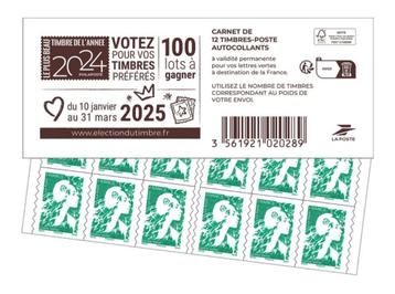 Jaar 2025 Carnet 12 zegels Marianne de l'avenir: Couverture  beschikbaar voor biedingen