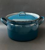 Petrol Blauwe Pan met Zwarte Bies, Ophalen of Verzenden