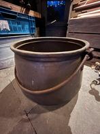 Oude koperen ketel met handvat, Antiek en Kunst, Ophalen of Verzenden, Koper