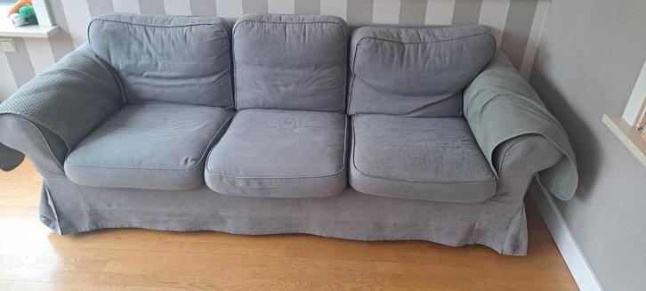 2x IKEA Ektorp 3-zits bank, Huis en Inrichting, Banken | Bankstellen, Gebruikt, Rechte bank, Driepersoons, 200 tot 250 cm, 75 tot 100 cm