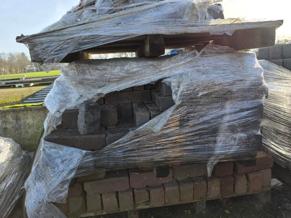 Gebakken Waaltjes - Circa 4 m2, Doe-het-zelf en Verbouw, Metselstenen, Ophalen of Verzenden, Gebruikt, Bakstenen