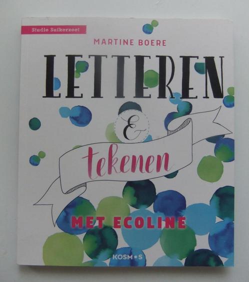 Letteren & tekenen met ecoline - Martine Boere, Hobby en Vrije tijd, Scrapbooking, Zo goed als nieuw, Album of Boek, Overige merken