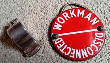 British Rail emaille werkman set  + fluit   beschikbaar voor biedingen