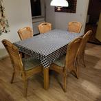 Eettafel uitschuifbaar met stoelen compleet bijna gratis, Huis en Inrichting, Tafels | Eettafels, Ophalen, Eiken, landelijk, Gebruikt